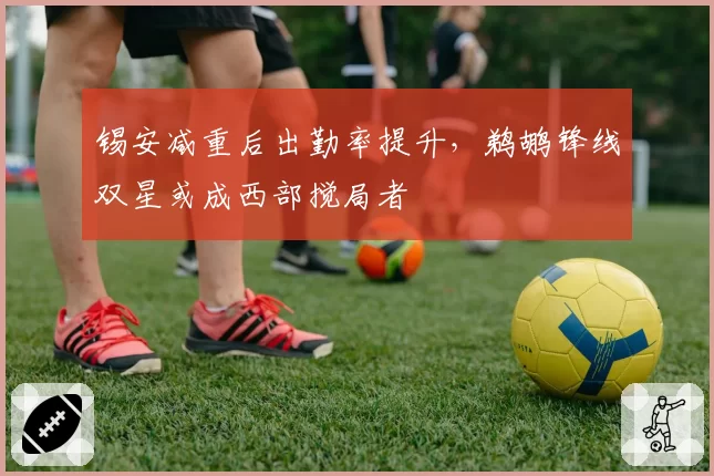 锡安减重后出勤率提升，鹈鹕锋线双星或成西部搅局者